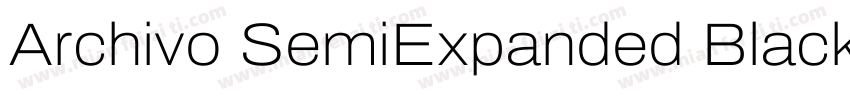 Archivo SemiExpanded Black字体转换